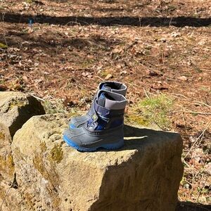 Stride Rite Navy and Gray Kids Boots